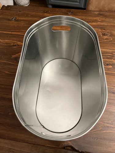 Corona Large Beer/Ice Party Bucket-Tub Galvanized Tin with Cutout Handles - Picture 5 of 9