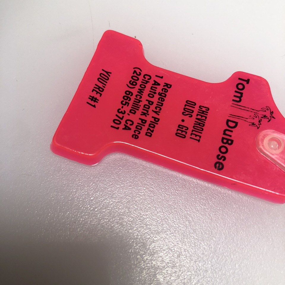 Chowchilla CA Tom DuBose Chevy Olds California Auto Car Dealer Keychain