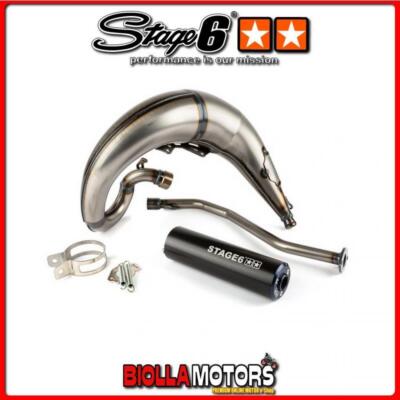 S6-9118830/BL Auspuff Stage6 Streetrace Hochmontage CNC blau/schwarz RIEJU MRX