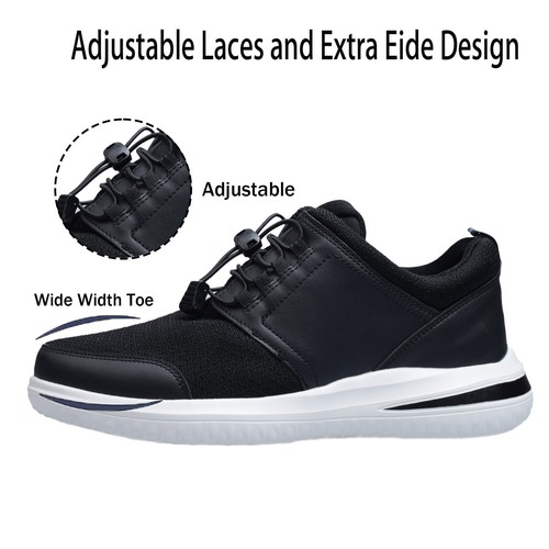 Men's Walking Shoes Diabetic Swollen Feet Arch Support Plantar Fasciitis Shoes - Afbeelding 2 van 17