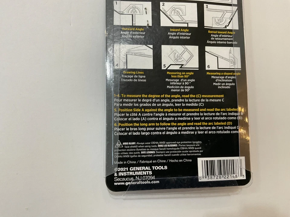 Brand new General protractor for finding angles inside, outside etc No. 29 - Image 4 of 4