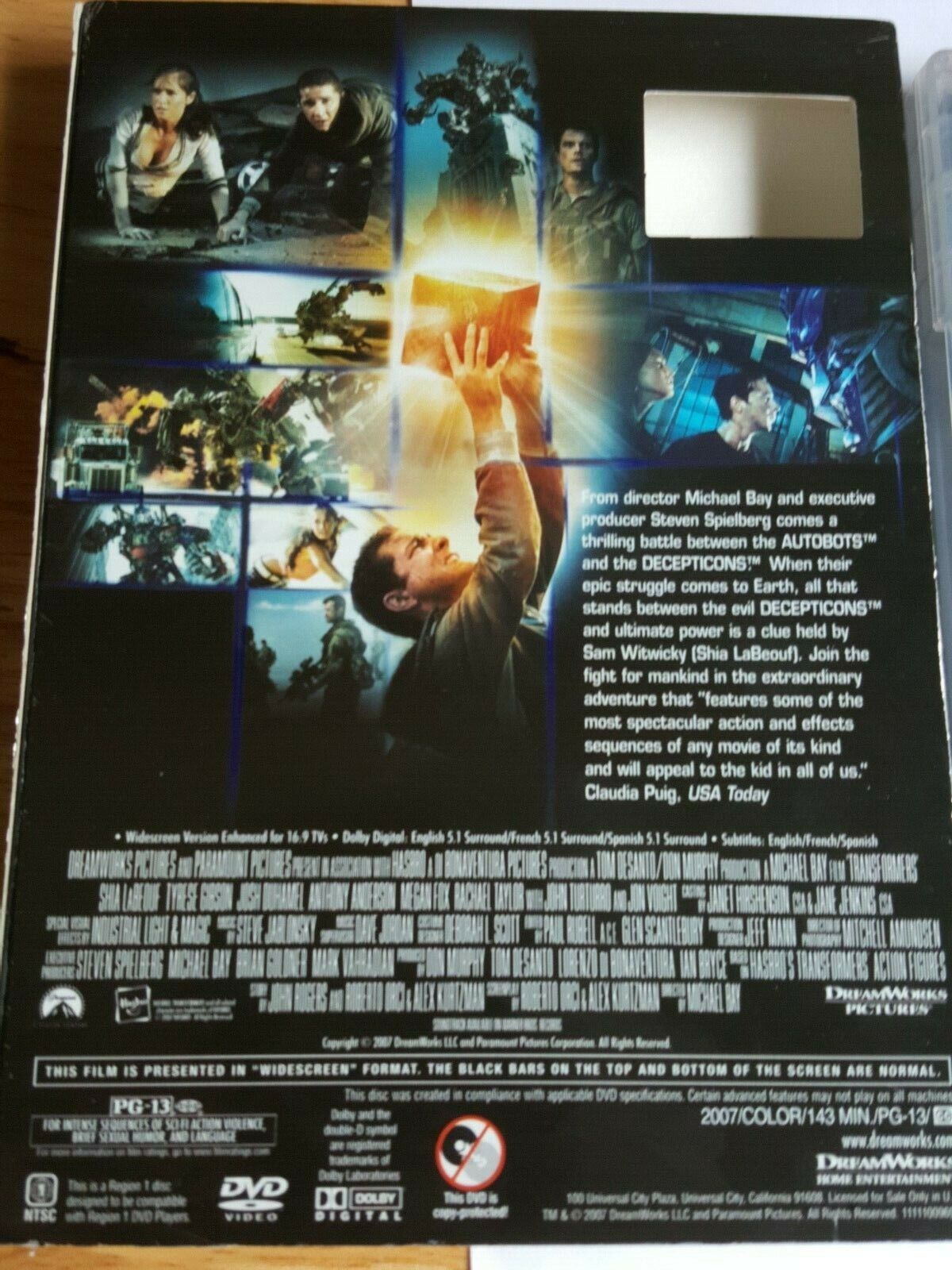 Transformers (DVD, 2007) Filme Michael Bay, Steven Spielberg 97363455325