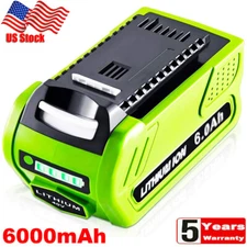 40V 6.0Ah For Greenworks G-MAX 40 Volt Lithium Battery 29472 29462 29252 20202