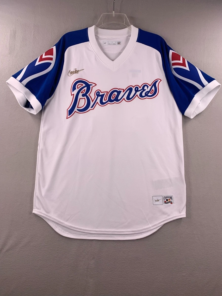 Nike Men's Atlanta Braves Home White Blank Replica Team Jersey