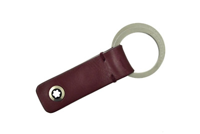 Montblanc Leather Goods Diaries & Notes Key Fob Split Rings Burgundy Red Leather