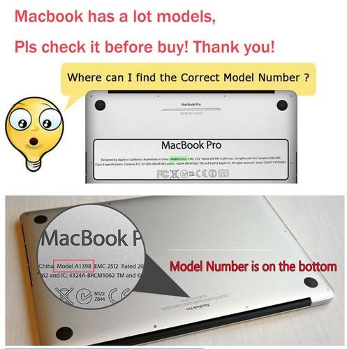 Classic Rubberized Hard Case Key Cover For New Macbook Air Pro 13 14 15 16 M1 M2 - Picture 4 of 25