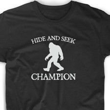 BigFoot Hide And Seek Champion T Shirt Funny Sasquatch Squatchin Gift Big Foot