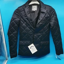 Appaman Boys Quilted Blazer Jacket Size 16 Dark Navy Blue Padded Smart Coat NWT