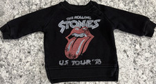 Rolling Stones U.S. Tour '78 Black Graphic Print Sweater 0-3M