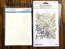 Spellbinders Glimmer Hot Foil Plate & Stencil Set Full Bloom Poinsettia GLP-427