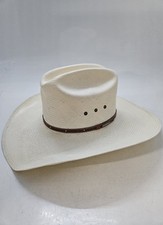 STETSON STANHOPE 10X STRAW COWBOY WESTERN HAT MEN'S SIZE 6 3/4