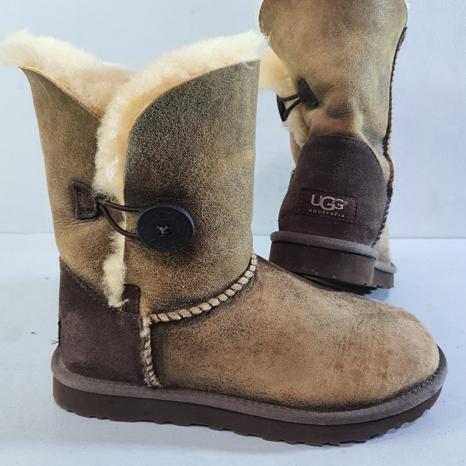 UGG Boots Bomber Brown Bailey Button Sheepskin An… - image 7