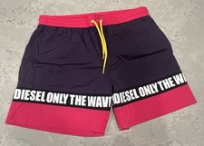 Diesel Only The Waves Board Shorts Swimsuit Surfing Pink / Purple  Yellow Sz.XL