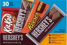 Hershey's Variety Pack Milk Chocolate Candy 30 Packs EXP 05/2026