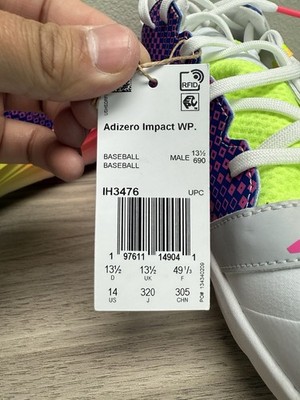 New Adidas Adizero Impact WP Baseball Cleats Multicolor IH3476