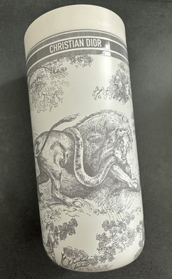 Christian DIOR CD Beauty Toile De Jouy Cup Mug Travel Bottle Platinum Gift NEW