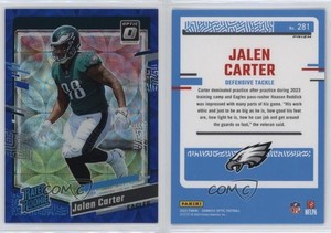 2023 Panini Donruss Optic Rated Blue Scope Prizm Jalen Carter #281 Rookie RC