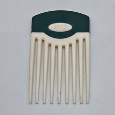 Vintage Goody Hair Pick Lift Comb Non Slip Handle Color Dip Green White 2x3 Mini
