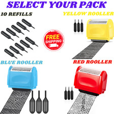 ID Theft Protection Roller Stamp Confidential Data Privacy Security Guard Ink +3
