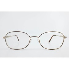 Linda Evans 286 Cocoa Eyeglass Frames Gold Oval  Sans Pareil Inc Vintage