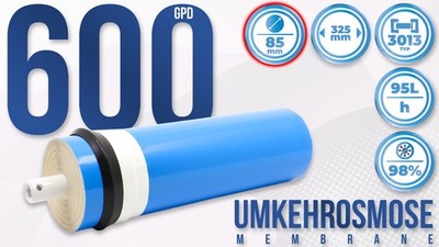 Membrane 600 GPD 3013 ( 3213* Ohne Membrangehäuse ) Osmoseanlage Umkehrosmose RO