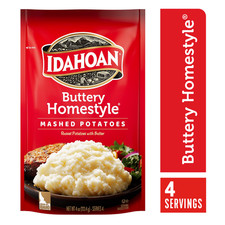 (4 pack) Idahoan Buttery Homestyle Mashed Potatoes, 4 oz Pouch