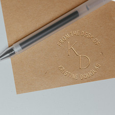 From The Library Of Custom Embosser Ex Libris Book Embosser Book Stamp 1-5/8"