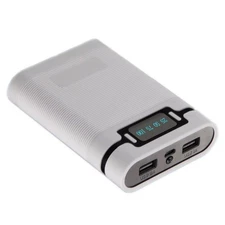 1Pc White 2000mAh-12000MAh 4*18650 Battery Power Bank DIY Case Shell Box ll