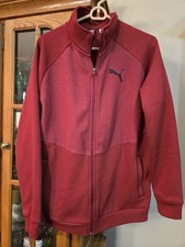 Mens New Red PUMA Zippered Sweatshirt Jacket Medium 97 Cotton