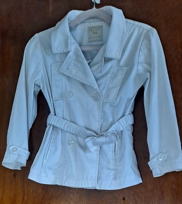 ELSY Girls Belted Double Breasted/Zip White Trench Coat Style Jkt sz 4yrs Italy