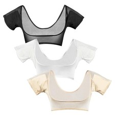 3PCS washable tulle underarm sweatpads for women large size breathable Anti-s...