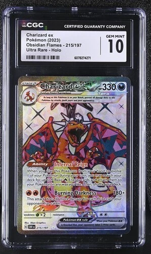 Charizard ex 215/197 Ultra Rare Holo - Obsidian Flames CGC 10 Gem Mint