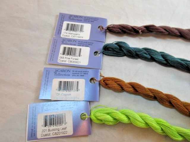 Wildflowers by Caron  4 Skeins Ass't Colors  36 yds. Hand Dyed Cotton  B130 - Image 2 of 2