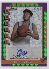 2024-25 Topps Finest Green Geometric Refractor 39/75 Quinten Post Rookie Auto RC