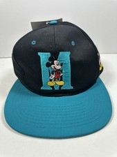 Vintage 90s Mickey Mouse Unlimited Colorblock Embroidered Disney Snapback Hat