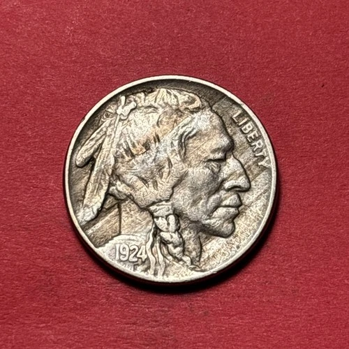 (1) Beautiful Antique 1924-P Buffalo/Indian Head Nickel XF-EXTRA FINE