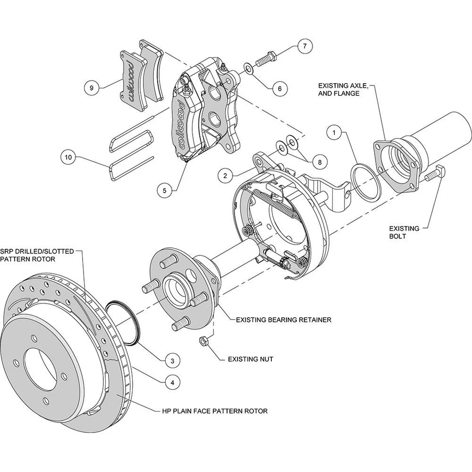 Wilwood 140-12589 FDLI LP Rear Brake Kit, Fits Ford 7.5 Rear, 2.80 Off Foto 3 de 4