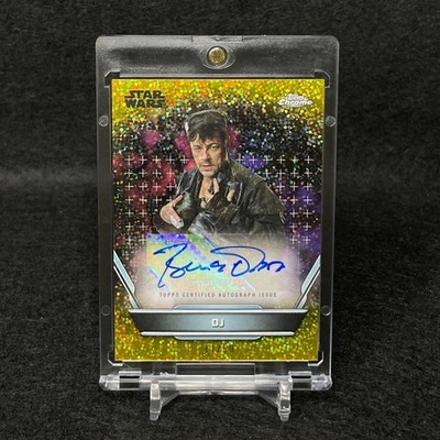 Topps Chrome Star Wars Benicio Del Toro Auto Card 50 Limited Gold Signed NM