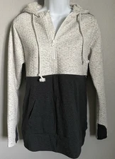 NURSING QUEEN Pullover Hooded Sweatshirt Small Maternity Breastfeeding Zipper