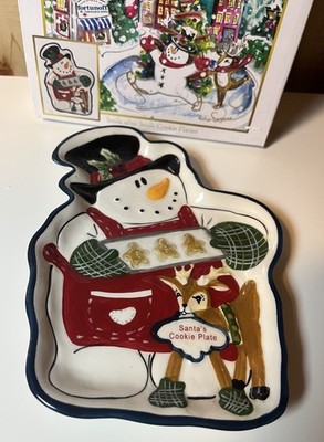 Blue Sky Clayworks And Fortunoff Smile After Smile Snowman Cookie Platter