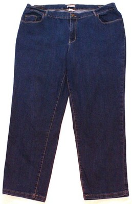 Catherines Right Fit Curvy Jeans Womens 22W Blue Stretch Straight Denim (41X28)