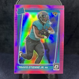 TRAVIS ETIENNE JR. 2021 Panini Donruss Optic Pink RC Rated Rookie #214 Jaguars