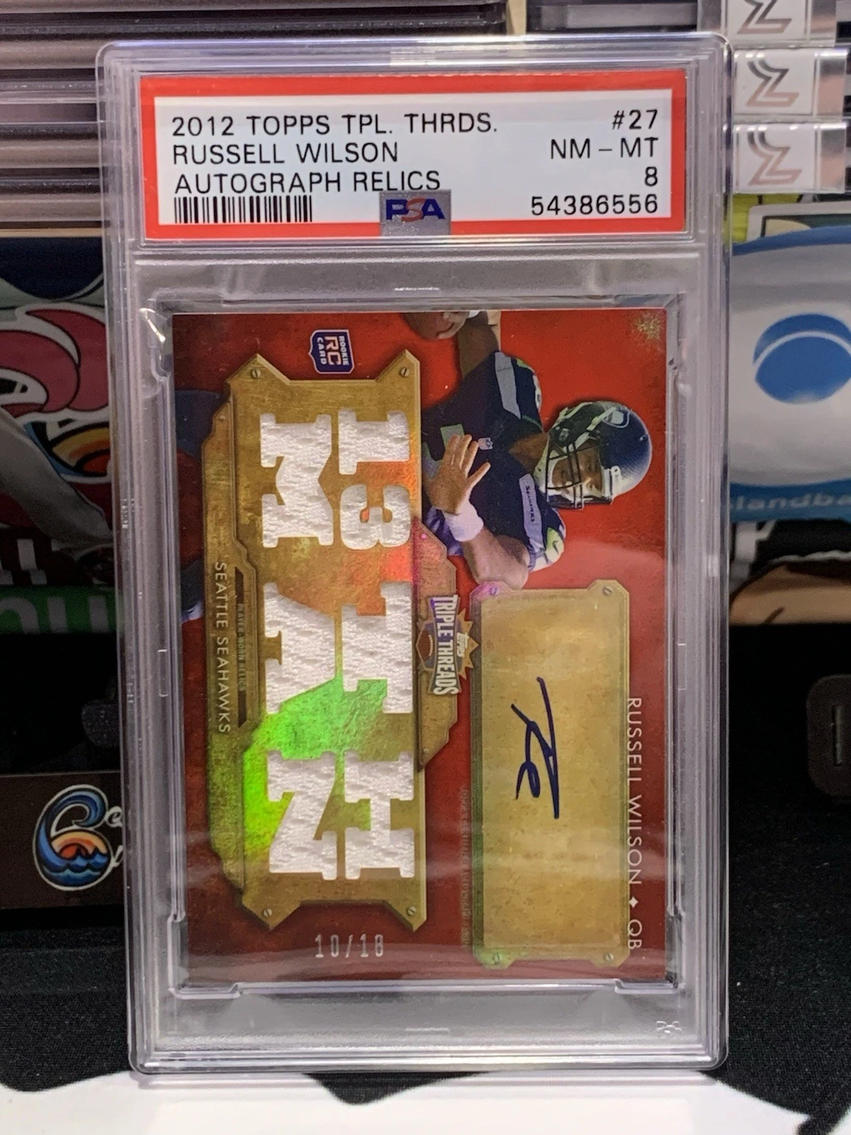 Russell Wilson Topps Triple Threads Autograph Relics #27 Base