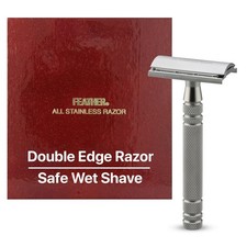Feather - All Stainless Steel Double Edge Safety Razor AS-D2 - Luxurious Sing...