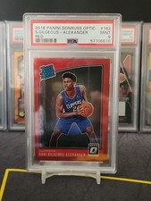 2018 Donruss Optic Shai Gilgeous-Alexander Red Prizm /99 PSA 9