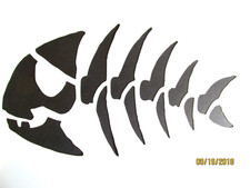 Fish Skeleton Stencil Reusable 10 Mil Mylar Fish Bones, Skeleton, Nature, Scary