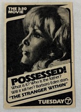 1980 small KABC tv ad ~ horror movie THE STRANGER WITHIN Barbara Eden posessed