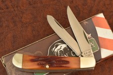 bear-mgc-made-in-usa-amber-red-stag-bone-bonestag-tiny-trapper-knife-nice-35146