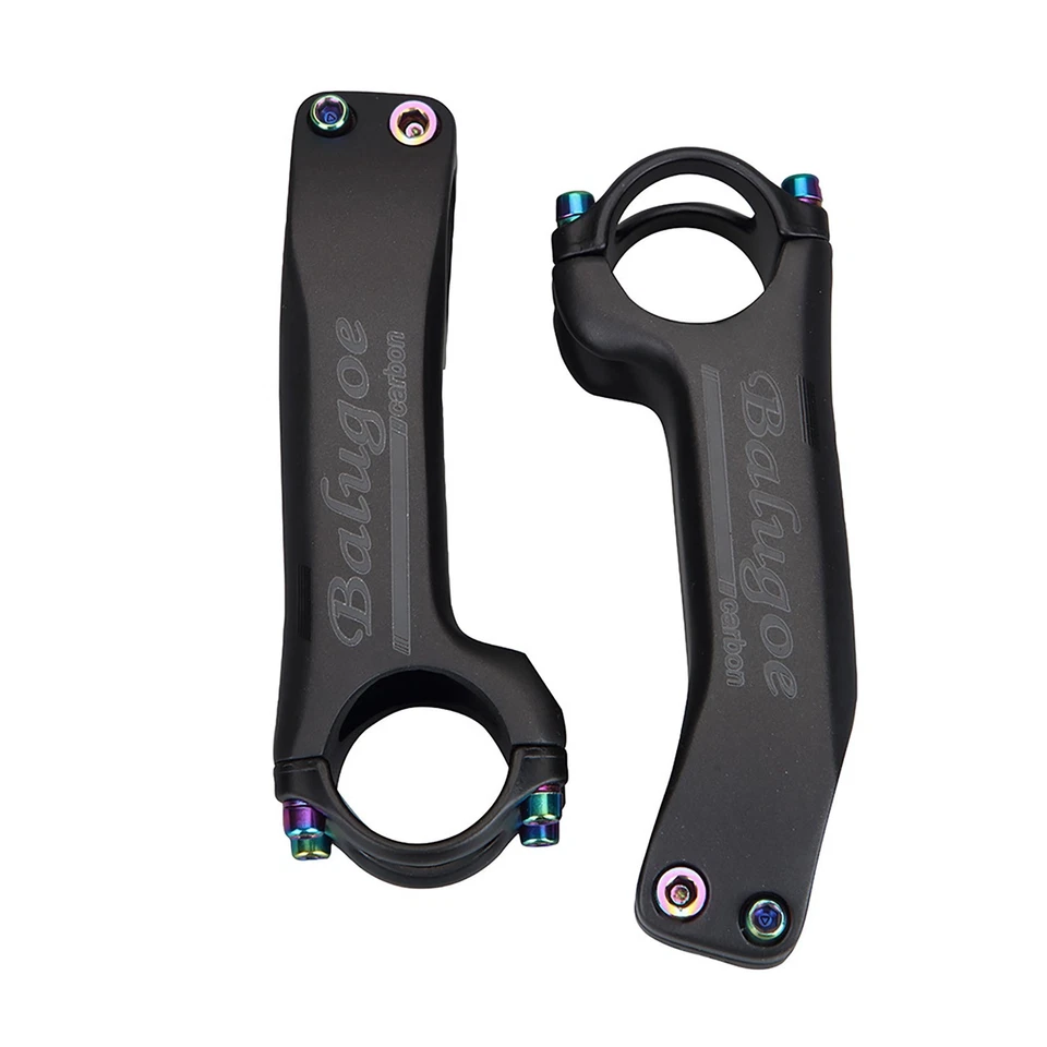 Vástago de manillar de bicicleta de fibra de carbono 6°/17° MTB carreras bicicleta de carretera 70-130 mm Foto 3 de 4