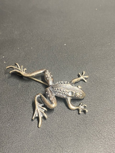 DYNAMIC 925 STERLING SILVER JUMPING FROG  BROOCH … - image 4
